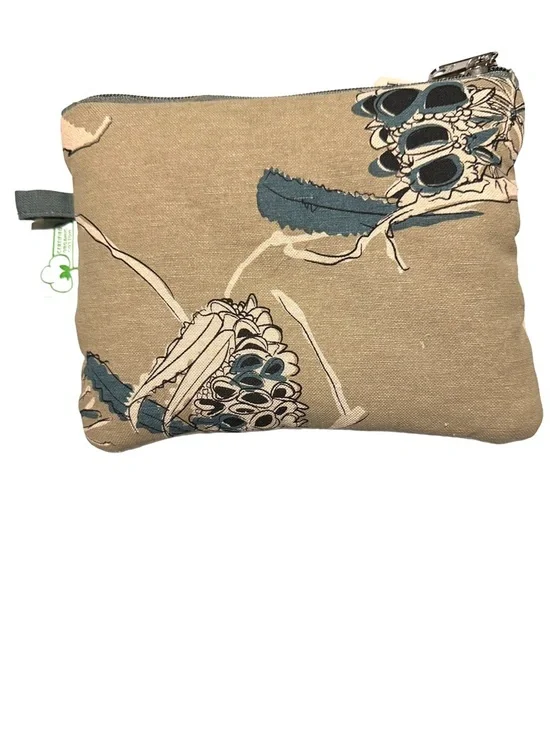 THE LINEN PRESS Kookaburra Makeup Bag Cottagecore Nature | Organic Cotton - Picture 3 of 7